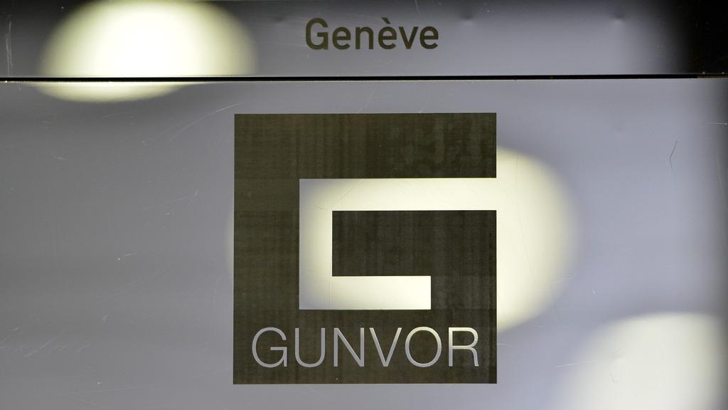 Le logo de la société Gunvor photographié à Genève. [Keystone - Martial Trezzini]