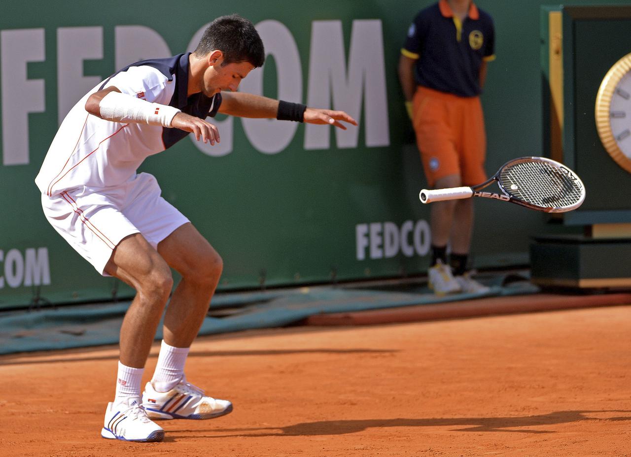 Blessé à l'avant-bras droit, "Nole" n'a pas évolué à son meilleur niveau. [REUTERS - Patrice Masante]