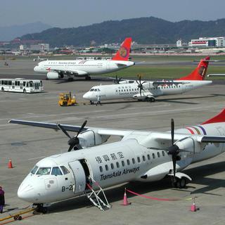 L'avion qui s'est écrasé est un ATR-72 de la compagnie aérienne TransAsia. [Wikimedia]