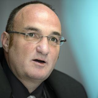 Jean-Charles Legrix, lors d'une conférence de presse en décembre 2013 à La  Chaux-de-Fonds. [Keystone - Laurent Gilliéron]