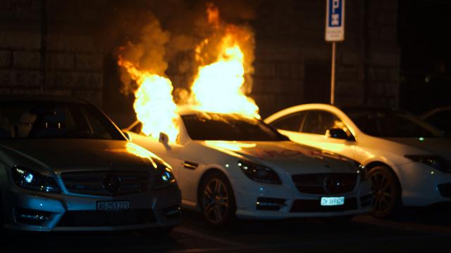 La nuit de vendredi à samedi fut très violente à Zurich. [Keystone - Jan Mueller]