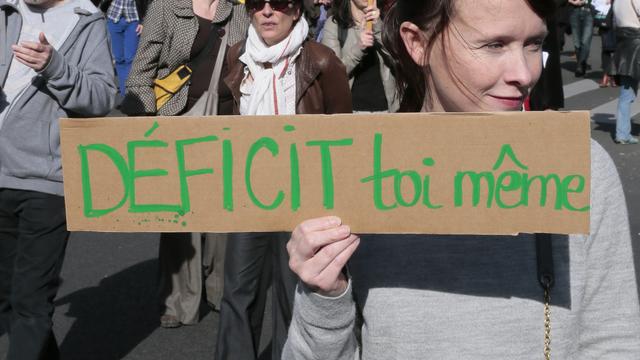 Le déficit public 2013, nouveau revers pour la gauche française. [AFP - Jacques Demarthon]