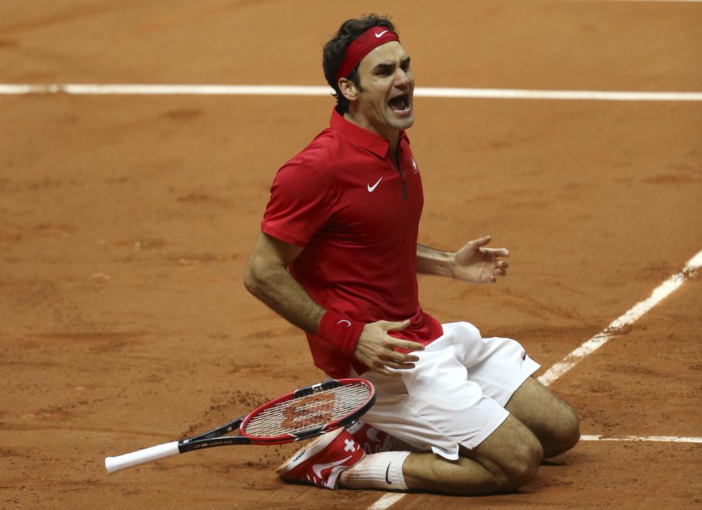 Federer a livré un récital face à Gasquet dans ce quatrième match. [KEYSTONE - Peter Dejong]