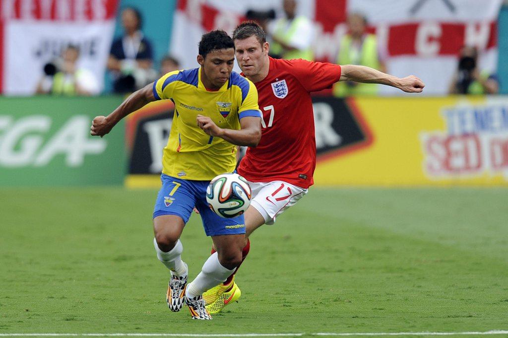 Jefferson Montero et l'Equateur ont tenu la dragée haute aux Three Lions. [KEYSTONE - RHONA WISE]