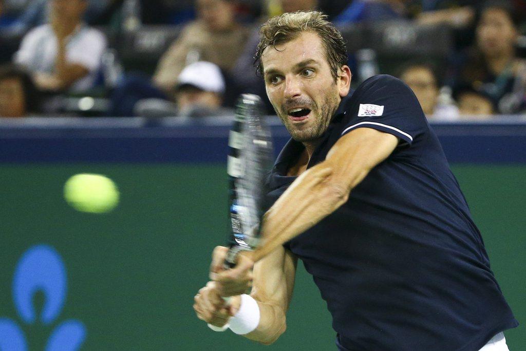 Benneteau n'a pas réussi à tenir la cadence dans le 2e set. [KEYSTONE - Azubel]