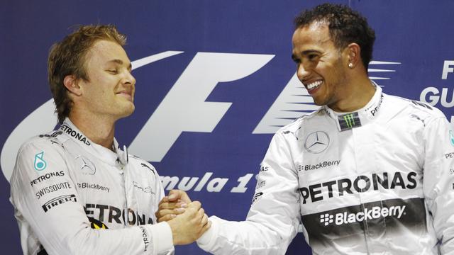 Début de saison idéal pour Rosberg (à g.) et Hamilton. [Thaier Al-Sudani]