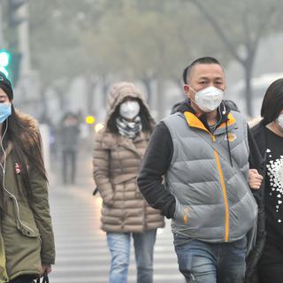 Pékin, smog. [Xinhua/AFP - Li Wen]