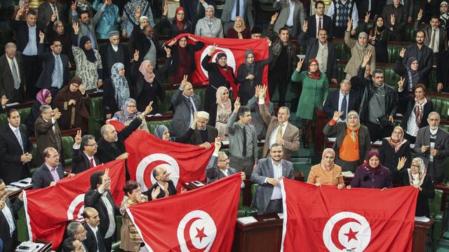 Le printemps arabe en Tunisie. [AP/Keystone - Aimen Zine]