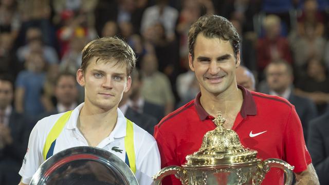 David Goffin et Roger Federer. [Georgios Kefalas]