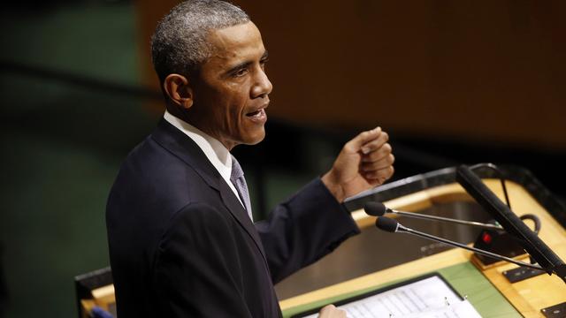 Barack Obama s'exprimait lors de l'assemblée générale de l'ONU. [AP Photo - Jason DeCrow]