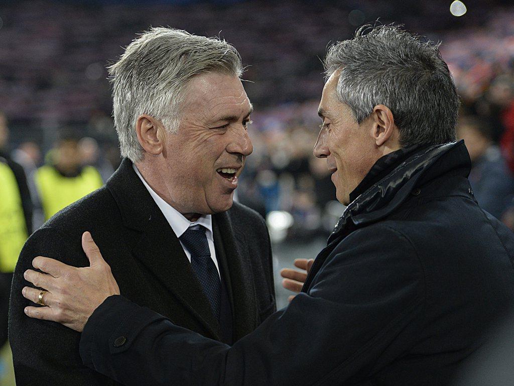 Pour Ancelotti, le FCB part favori contre Liverpool. [Keystone - Georgios Kefalas]