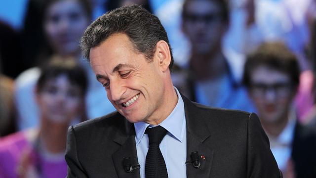 Nicolas Sarkozy s'exprimait ici en 2012 sur le plateau du "grand journal" de Canal+, trois jours avant le second tour de la présidentielle. [KENZO TRIBOUILLARD]