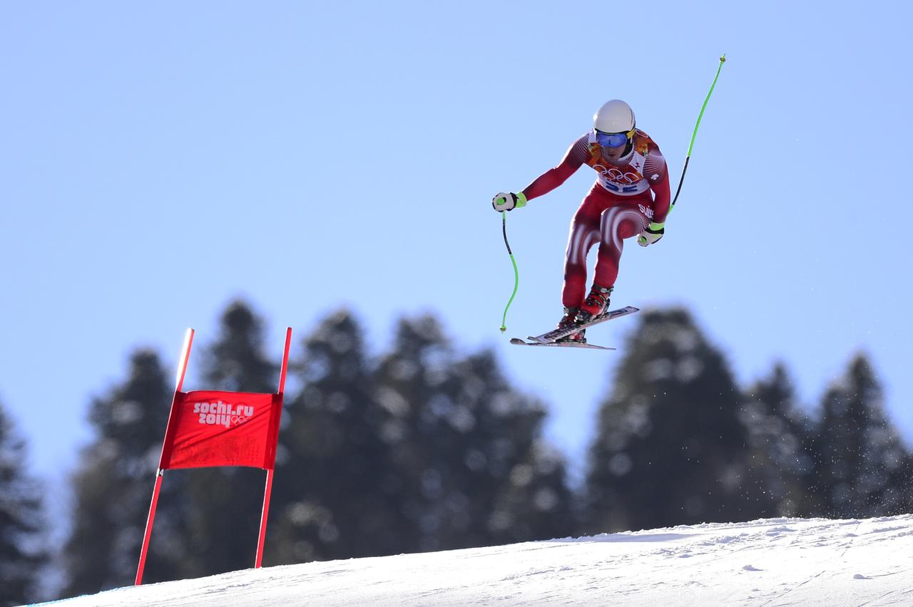 Carlo Janka est l'un des outsiders de cette descente olympique. [AFP - Fabrice Coffrini]