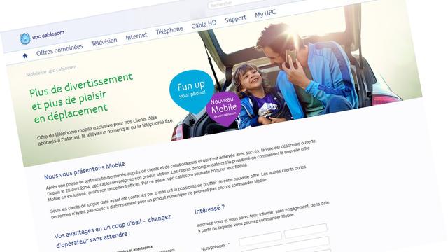 L'offre d'UPC Cablecom utilisera le réseau mobile d'Orange. [http://www.upc-cablecom.ch]