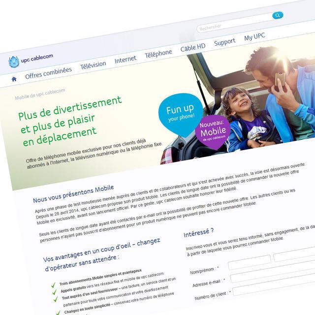 L'offre d'UPC Cablecom utilisera le réseau mobile d'Orange. [http://www.upc-cablecom.ch]