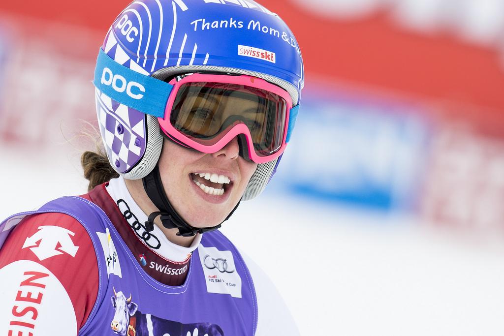 Michelle Gisin dans les points pour son 1er géant en Coupe du monde! [KEYSTONE - Jean-Christophe Bott]