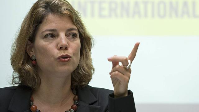 Manon Schick, directrice d'Amnesty Internatinal Suisse. [Keystone - Peter Schneider]
