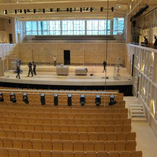 Le Rosey Concert Hall à la veille de son inauguration. [Jean-Pierre Amann]