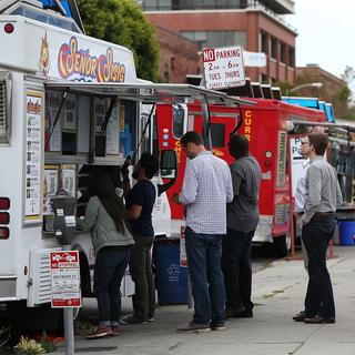 Le "food-truck" est courant aux Etats-Unis. [Getty Images/AFP - Justin Sullivan]