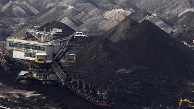 La mine de charbon à ciel ouvert Vereingtes Schleenhain en Allemagne. [Michaela Rehle]