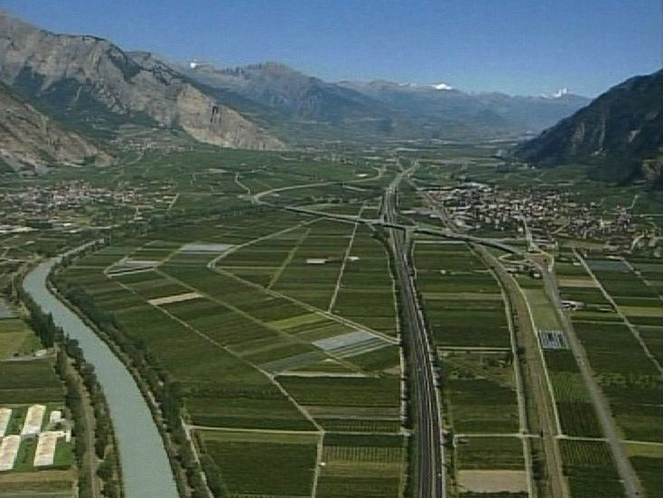 La plaine du Rhône en janvier 2003 [RTS]