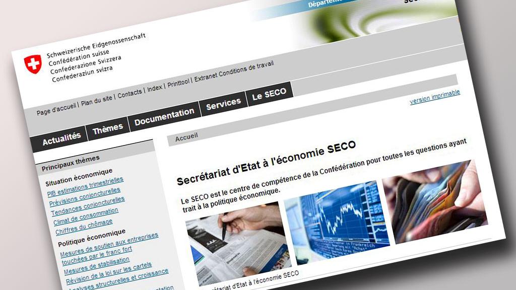 La page internet du Secrétariat d'Etat à l'économie. [http://www.seco.admin.ch/]