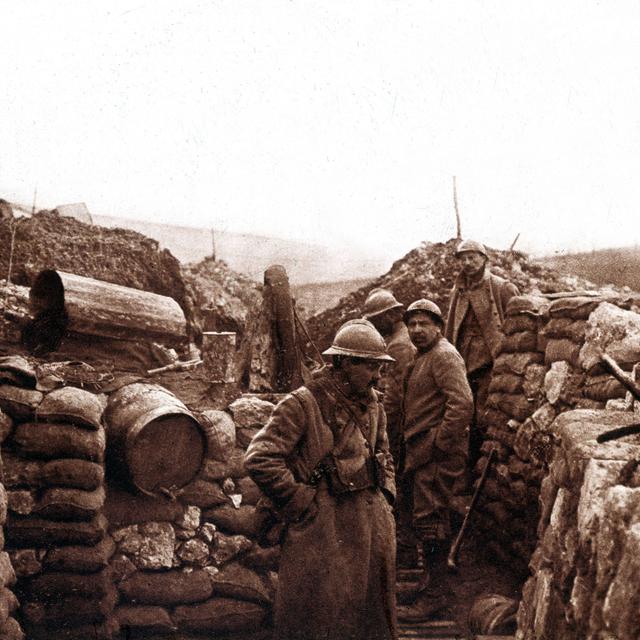 Première guerre mondiale (1914-1918): le point le plus avancé du front dans les tranchées à Verdun. [Costa/AFP]