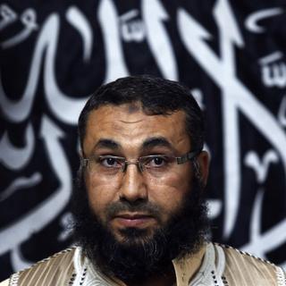 Le chef de la brigade Ansar-al-Sharia de Benghazi, Mohamed Zahawi, a mis en garde mardi les USA. [Esam Omran Al-Fetori]