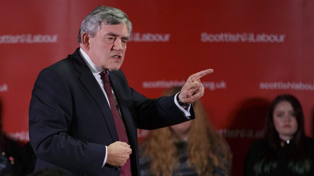 Gordon Brown a présenté son plan lundi soir à Midlothian, en Ecosse. [EPA/Robert Perry]