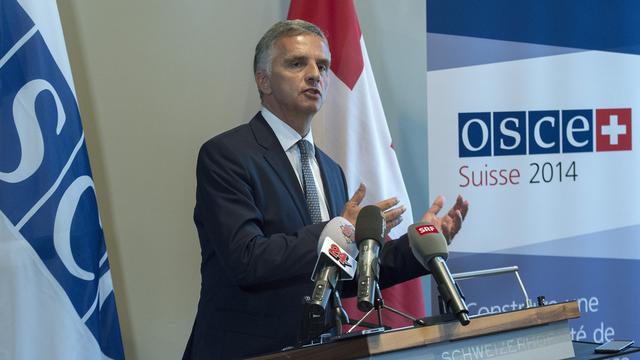 Didier Burkhalter, président en exercice de l'OSCE. [Lukas Lehmann]