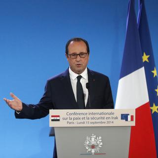 François Hollande a ouvert la conférence sur la paix et la sécurité en Irak [AP Photo/Christian Hartmann/, Pool]