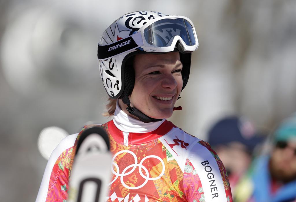 Maria Höfl-Riesch sera LA femme à battre. [KEYSTONE - Gero Breloer]