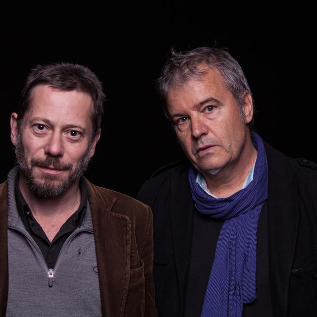 Mathieu Amalric et Antoine Jaccoud au Centre culturel suisse de Paris en novembre 2013.