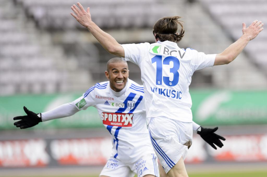Vukusic a marqué un but qui redonne de l'espoir à Lausanne. [KEYSTONE - Laurent Gillieron]