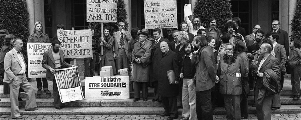 Manifestation pour une politique humaine à l'égard des travailleurs étrangers, Berne 1978.