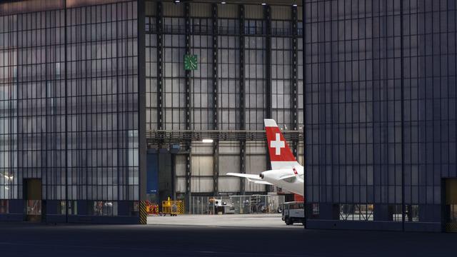 Un avion de Swiss au centre de maintenance de l'aéroport de Zurich. [CHRISTIAN BEUTLER]