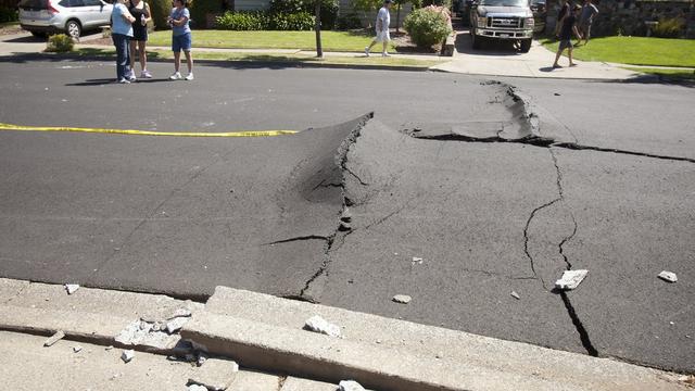 Le séisme de 6,1 sur l'échelle de Richter a frappé la baie de San Francisco dimanche matin. [EPA - Peter DaSilva]