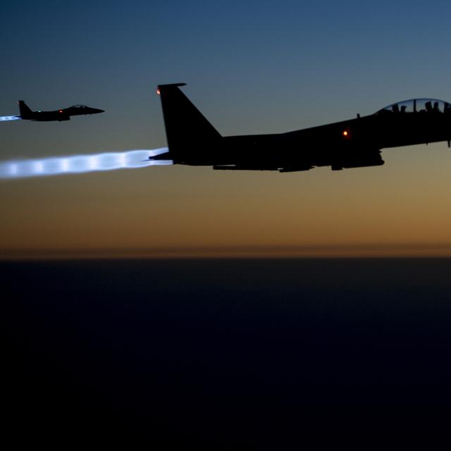 Les forces aériennes étasuniennes au-dessus de l'Irak. [US Air Forces Central Command/AFP - Senior Airman Matthew Bruch]