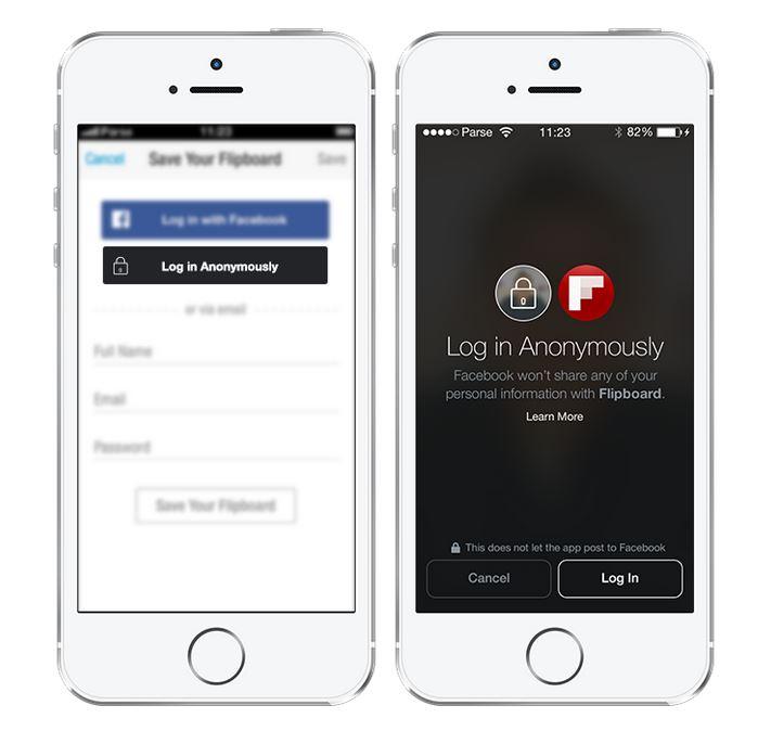 Une nouvelle manière de se loguer permettra de rester anonyme et de ne pas partager automatiquement toutes ses données Facebook sur d'autres applications.