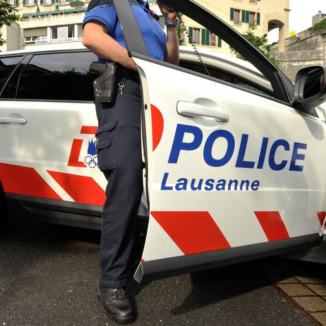 Une voiture de la police de Lausanne. [Dominic Favre]