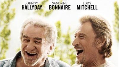 l'affiche du film de Claude Lelouch, "Salaud, on t'aime" avec Johnny Hallyday et Eddy Mitchell. [allocine.fr]