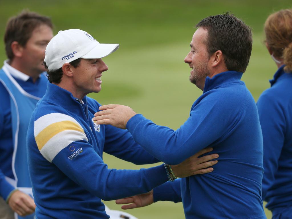 Rory McIlroy et Graeme McDowell trop forts pour les Américains. [Scott Heppell]