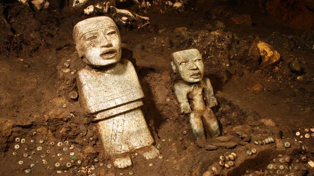 Les recherches archéologiques sur le site de Teotihuacan ont mené à la découverte de plus de 50'000 restes mayas. [AP Photo/Proyecto Tlalocan, INAH]