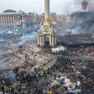 Place Maïdan, Kiev, le 19 février 2014. [Andrey Stenin]