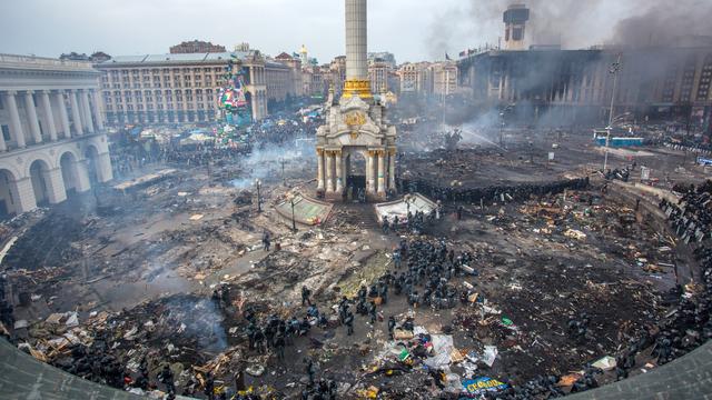 Place Maïdan, Kiev, le 19 février 2014. [Andrey Stenin]