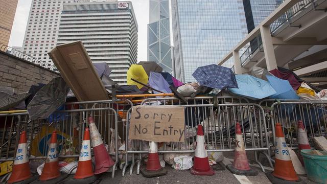 Les manifestants pro-démocratie restent mobilisés à Hong Kong. [EPA/Alex Hofford]