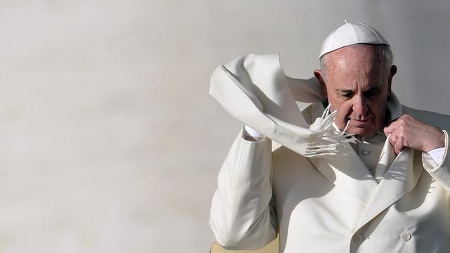 Le pape François le 8 janvier 2014 dans la cité du Vatican. [Gabriel Bouys]