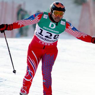 Jean-Pierre Roy est président et coureur de la Fédération haïtienne de ski. [EPA/EXPA - Martin Huber]