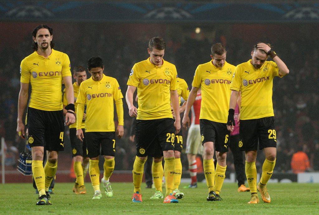 Première défaite dans cette Ligue des champions pour Dortmund. [KEYSTONE - Andy Rain]