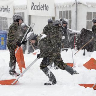 Les soldats avaient participé aux préparatifs des courses à St-Moritz en janvier dernier.